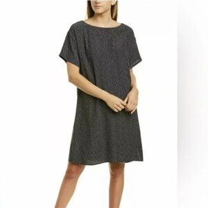 Eileen Fisher Morse Code Shift Dress in Graphite